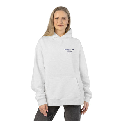 Marquette Law Alumni Relaxed White Hoodie - Embroidered