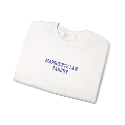 Marquette Law Parent Unisex Heavy Blend™ White Crewneck Sweatshirt - Embroidered