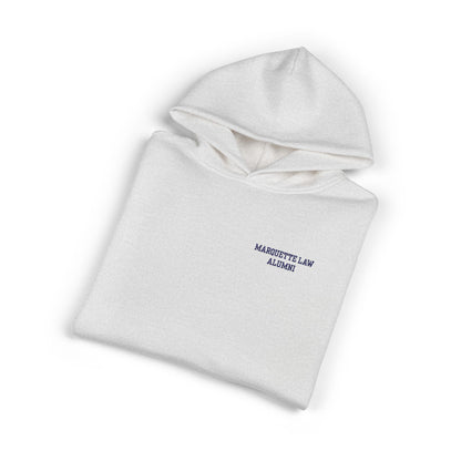 Marquette Law Alumni Relaxed White Hoodie - Embroidered