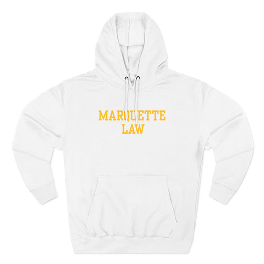 Marquette Law Gold Logo Three-Panel Fleece Hoodie