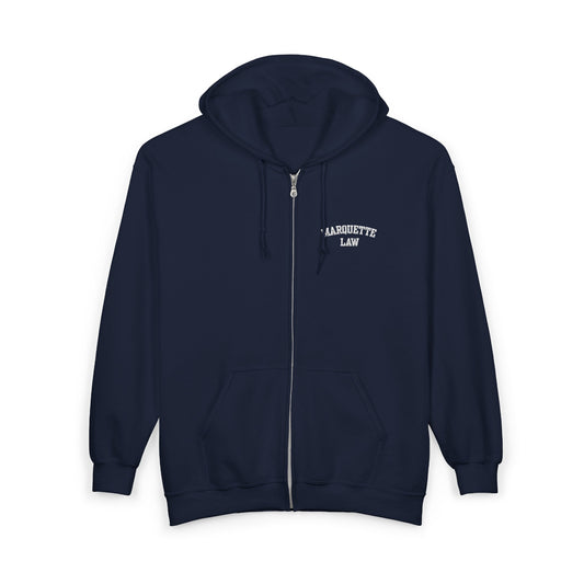 Marquette Law Unisex Heavy Blend™ Full Zip Hooded Sweatshirt - Embroidered