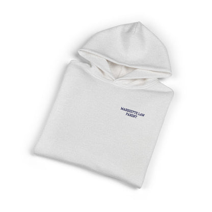 Marquette Law Parent Relaxed White Hoodie - Embroidered