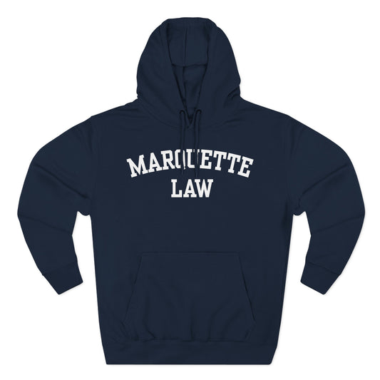 Marquette Law Arch Logo Three-Panel Fleece Hoodie
