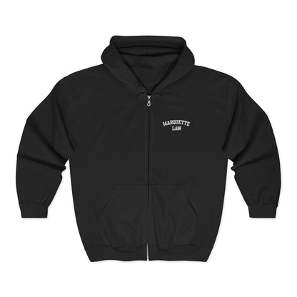 Marquette Law Unisex Heavy Blend™ Full Zip Hooded Sweatshirt - Embroidered