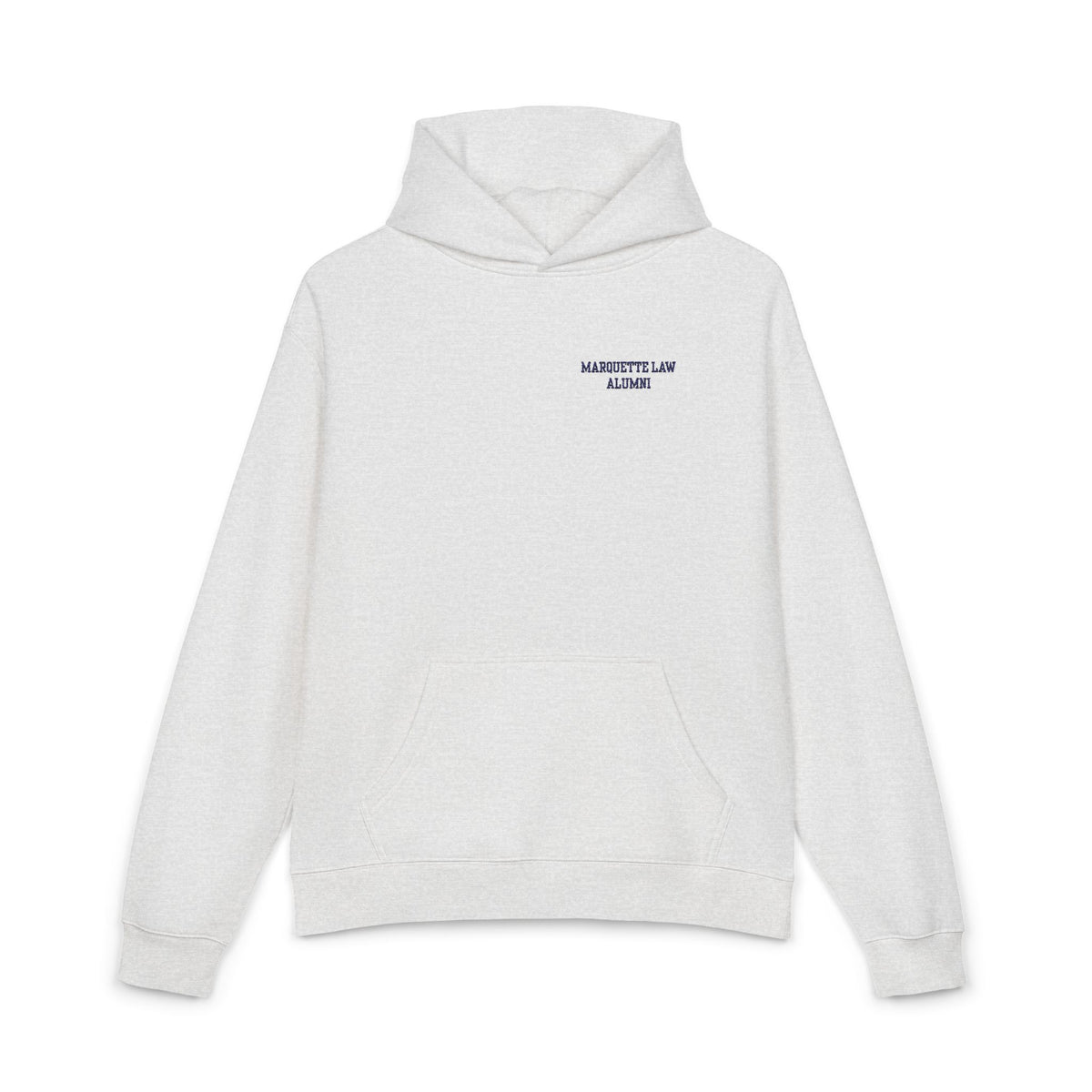 Marquette Law Alumni Relaxed White Hoodie - Embroidered
