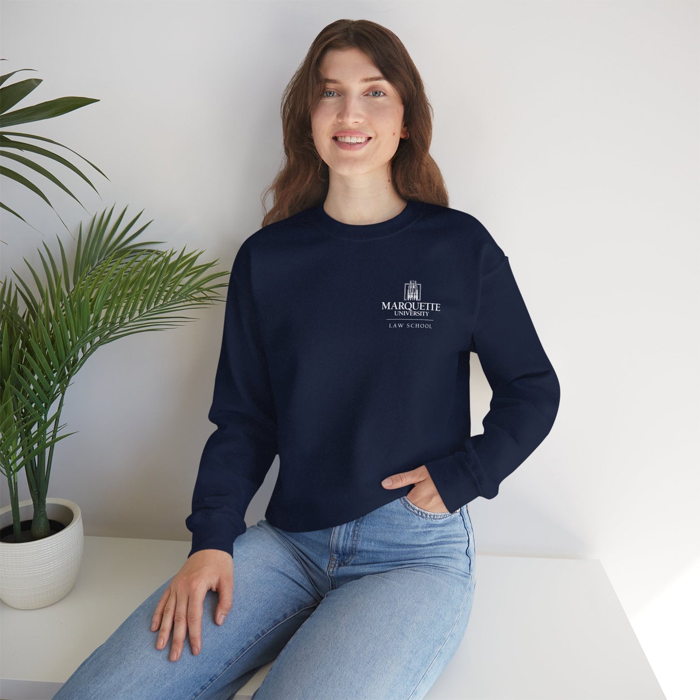 Marquette Law Gildan Crewneck Embroidered Sweatshirt