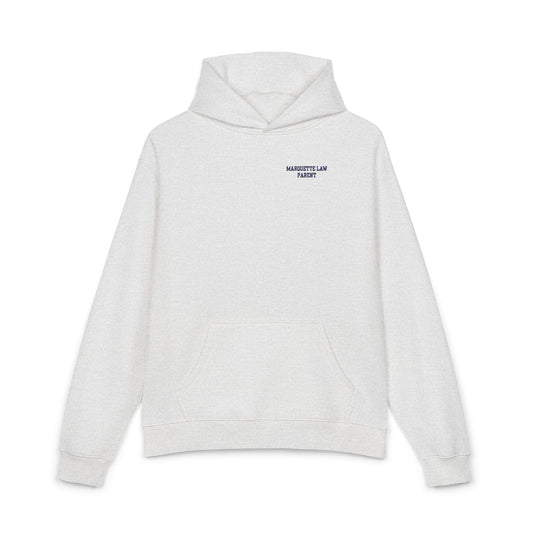 Marquette Law Parent Relaxed White Hoodie - Embroidered